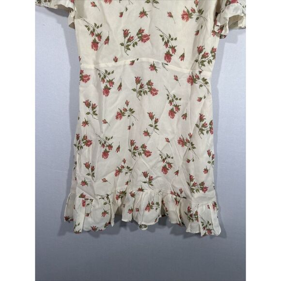 NWD $218 Reformation [ 6 ] Alaina Floral Cutout Flitter Sleeve Mini‎ Dress 6333 - Picture 12 of 16